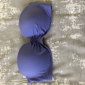 Strapless Velvet Swim Top